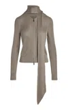 Aya Muse Musca Silk-cashmere Cardigan In Taupe