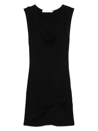 Aya Muse Navi Short Dress In Black