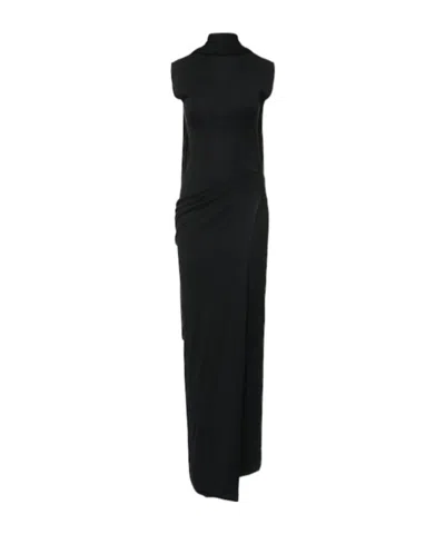 Aya Muse Nou Silk Viscose Dress In Black