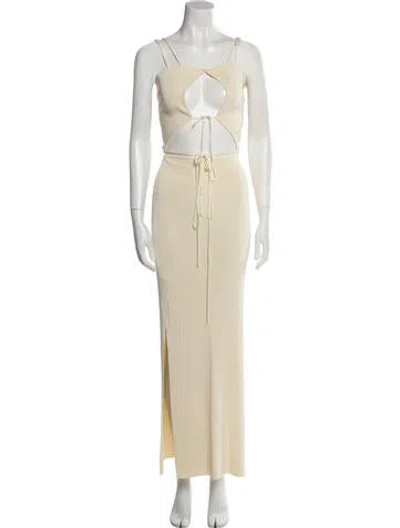 Pre-owned Aya Muse Nylon Skirt Set In Neutral