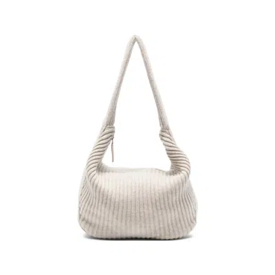 Aya Muse Oatme Shoulder Bag In Beige
