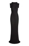 Aya Muse Obi Sleeveless Knit Linen-cotton Maxi Dress In Black