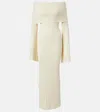 Aya Muse Off-shoulder Linen-blend Maxi Dress In White