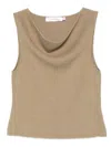 Aya Muse Off Shoulder Seam Top Clothing In Brown