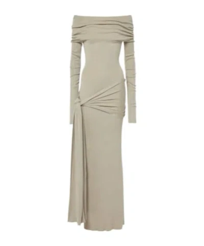 Aya Muse Off-the-shoulder Dress In Gray