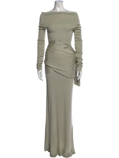 Pre-owned Aya Muse Off-the-shoulder Long Dress W/ Tags In Green