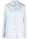 Aya Muse Olia Cotton Shirt In Blue