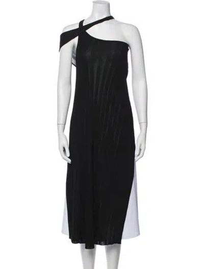 Pre-owned Aya Muse One-shoulder Sleeveless Top In Black
