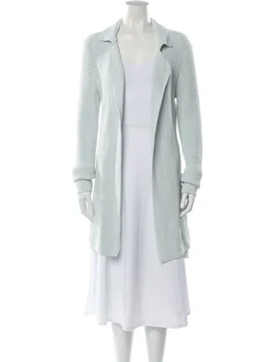 Pre-owned Aya Muse Open Front Sweater In Blue