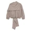 Aya Muse Tuli Wool-blend Scarf Jacket In Gray
