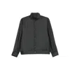 Aya Muse Pinstriped Bomber Jacket In Gray