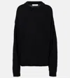 Aya Muse Oversized Cotton Polo Sweater In Black