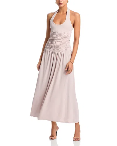 Aya Muse Palo Halter Maxi Dress In Pink