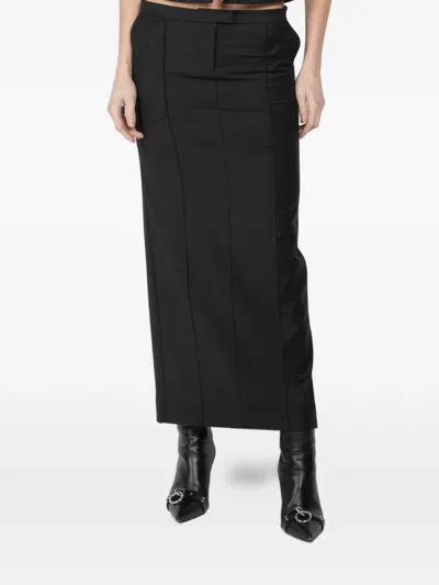 Aya Muse Panelled Maxi Skirt In Black
