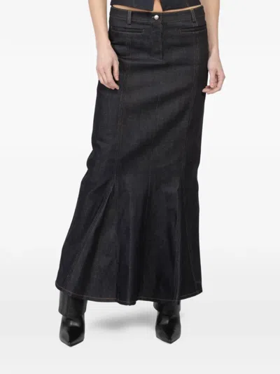 Aya Muse Panelled Maxi Skirt In Blue