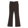 Aya Muse Seam-detail Trousers In Brown