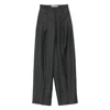 Aya Muse Pinstripe-print Pleated Trousers In Gray