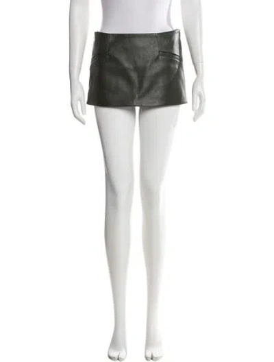 Pre-owned Aya Muse Pleated Accents Mini Skirt In Black