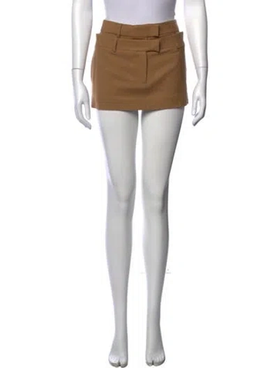 Pre-owned Aya Muse Pleated Accents Mini Skirt W/ Tags