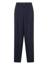 Aya Muse Pleated-front Side-pocket Trousers In Blue