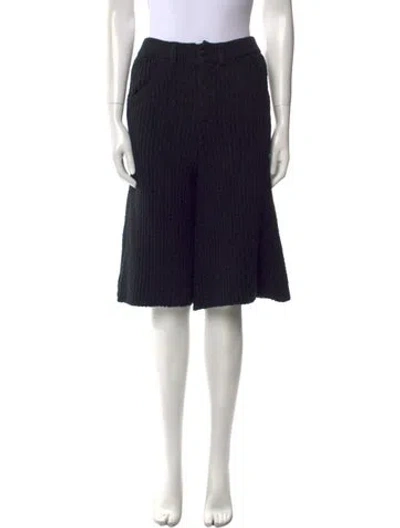 Pre-owned Aya Muse Printed Knee-length Shorts W/ Tags In Black