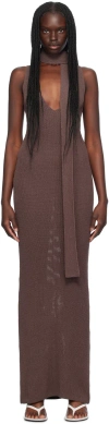 Aya Muse Purple Vega Maxi Dress In Fig