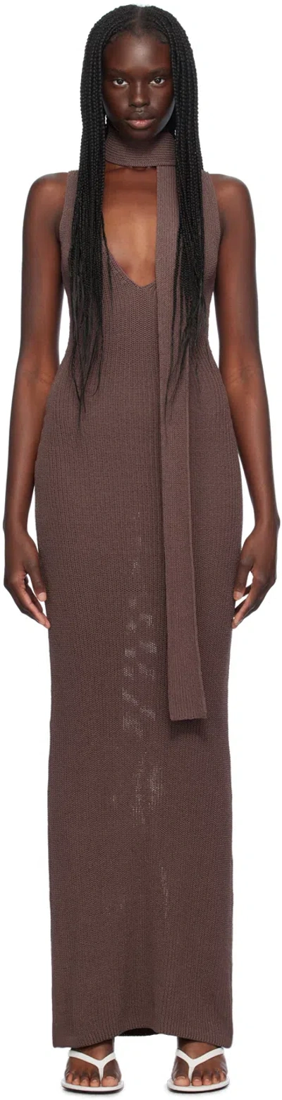 Aya Muse Purple Vega Maxi Dress In Fig