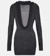 Aya Muse Rayne Silk And Cashmere Minidress In Gray