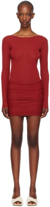 Aya Muse Red Loca Minidress In Red