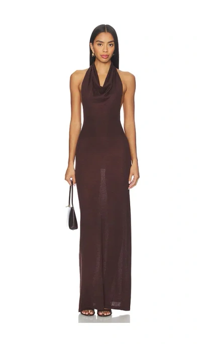 Aya Muse Reed Dress In Brown