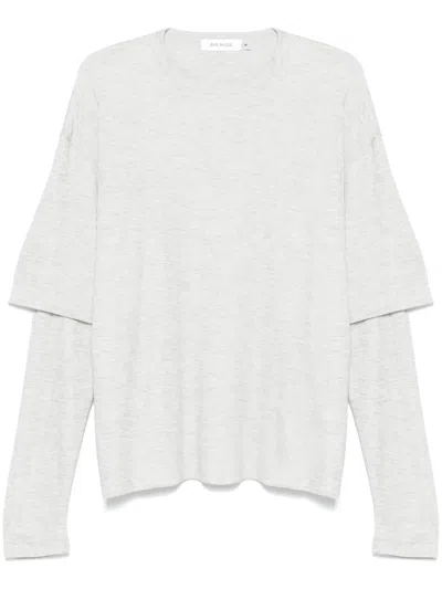 AYA MUSE AYA MUSE RIBBED DOUBLE LAYER T SHIRT
