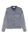 Aya Muse Blue Knit Button Up Cardigan In Blue