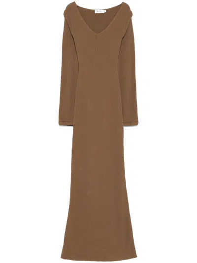 AYA MUSE RIBBED-KNIT MAXI DRESS