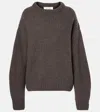 Aya Muse Ribbed-knit Sweater In Brown