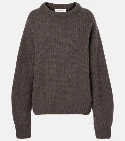Aya Muse Ribbed-knit Sweater In Brown