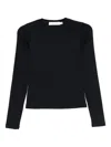 Aya Muse Ribbed Long Sleeve Shirt Clothing In Blue