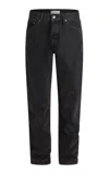 Aya Muse Rigid Mid-rise Tapered Jeans In Black