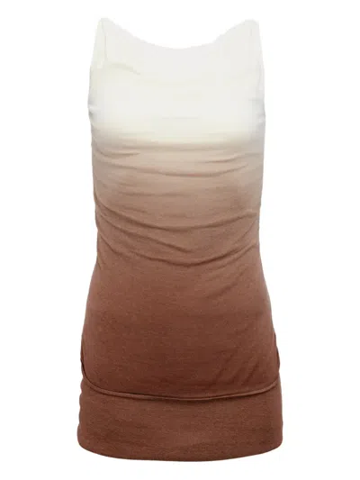 Aya Muse Rosa Ombré Dress In Brown