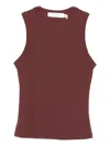 Aya Muse Round-neck Tank Top In Brown