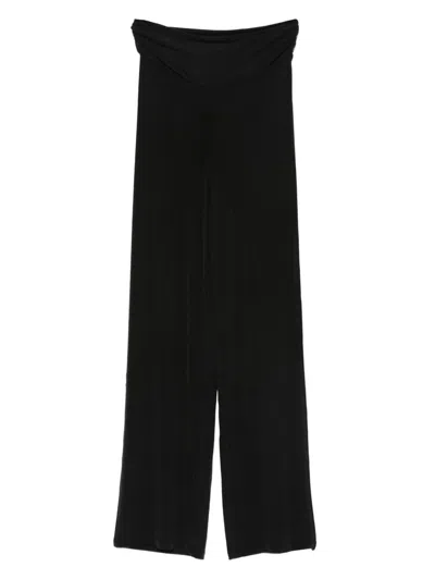 Aya Muse Ruched Fold Over Pants Clothing In Blue