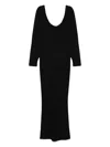 Aya Muse Maxikleid Mit U-ausschnitt In Black