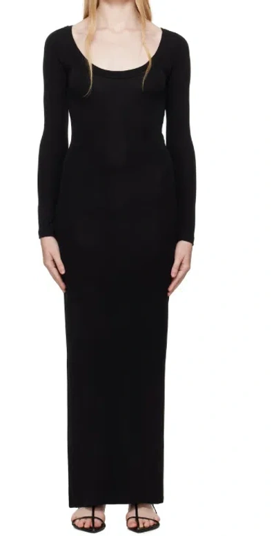 Aya Muse Scoop-neck Maxi Dress In Black