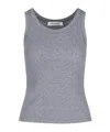 Aya Muse Scoop Neck Ribbed Tank Top In Gray