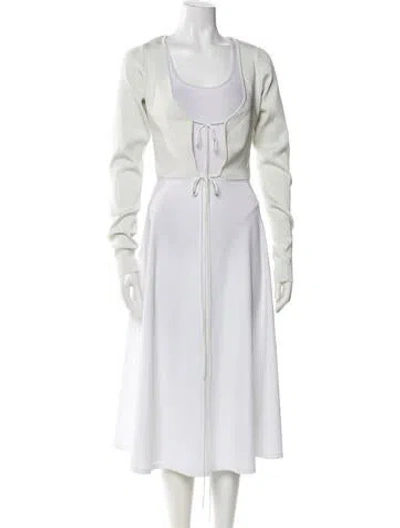 Pre-owned Aya Muse Scoop Neck Sweater In Neutral