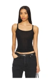 Aya Muse Scoop Tank Top In 黑色