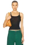 Aya Muse Scoop Tank Top In Black
