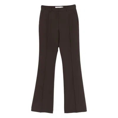 Aya Muse Seam Detail Flared Trousers In Black