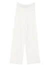 Aya Muse Seam-detail Trousers In White