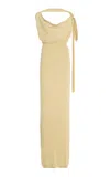 Aya Muse Selene Silk-blend Maxi Dress In Ivory