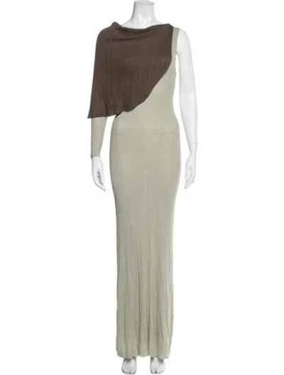 Pre-owned Aya Muse Silk Long Dress W/ Tags In Green
